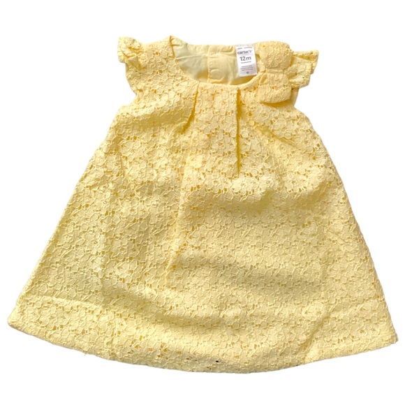 NWT Carters Yellow Dress Sz 12M - Picture 1 of 2